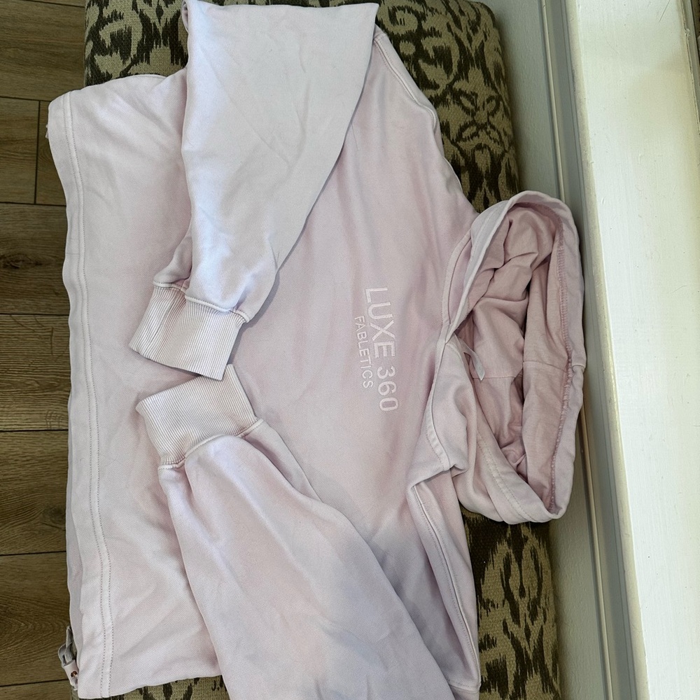 Fabletics Luxe 360 Light Pink Hoodie